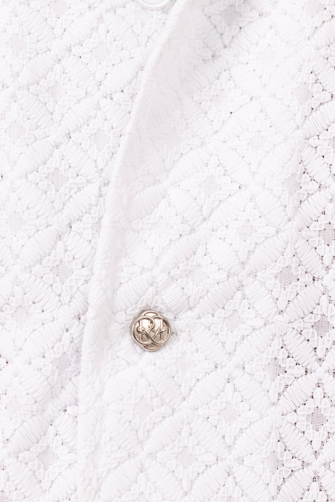 Argyle Full Embroidered Shirt in Cotton