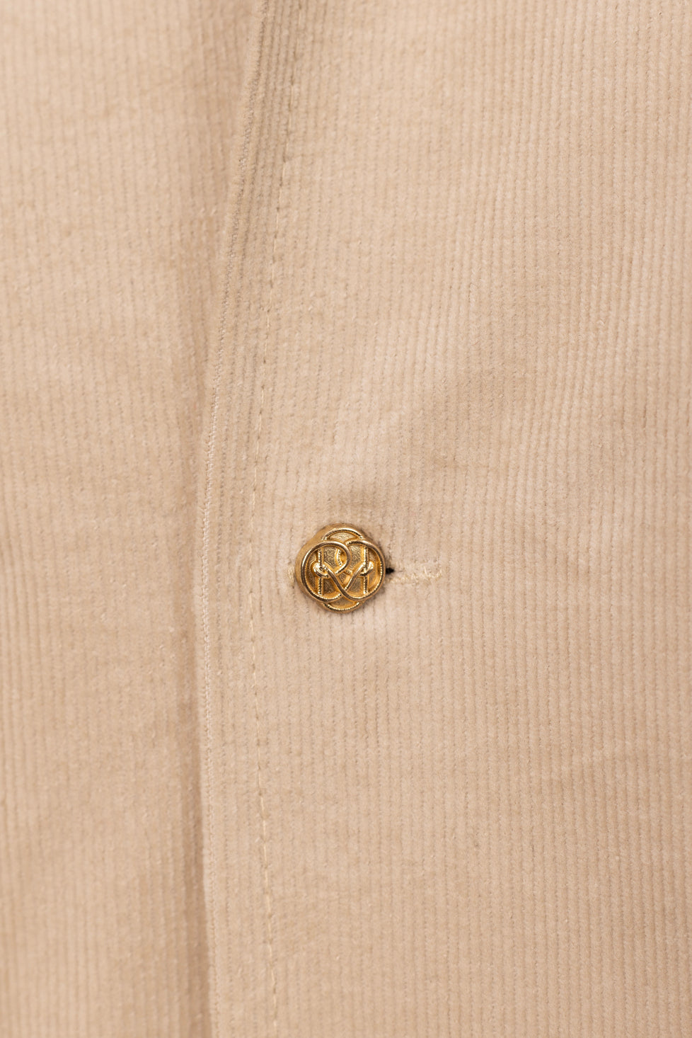 Beige Corduroy Shirt in Cotton