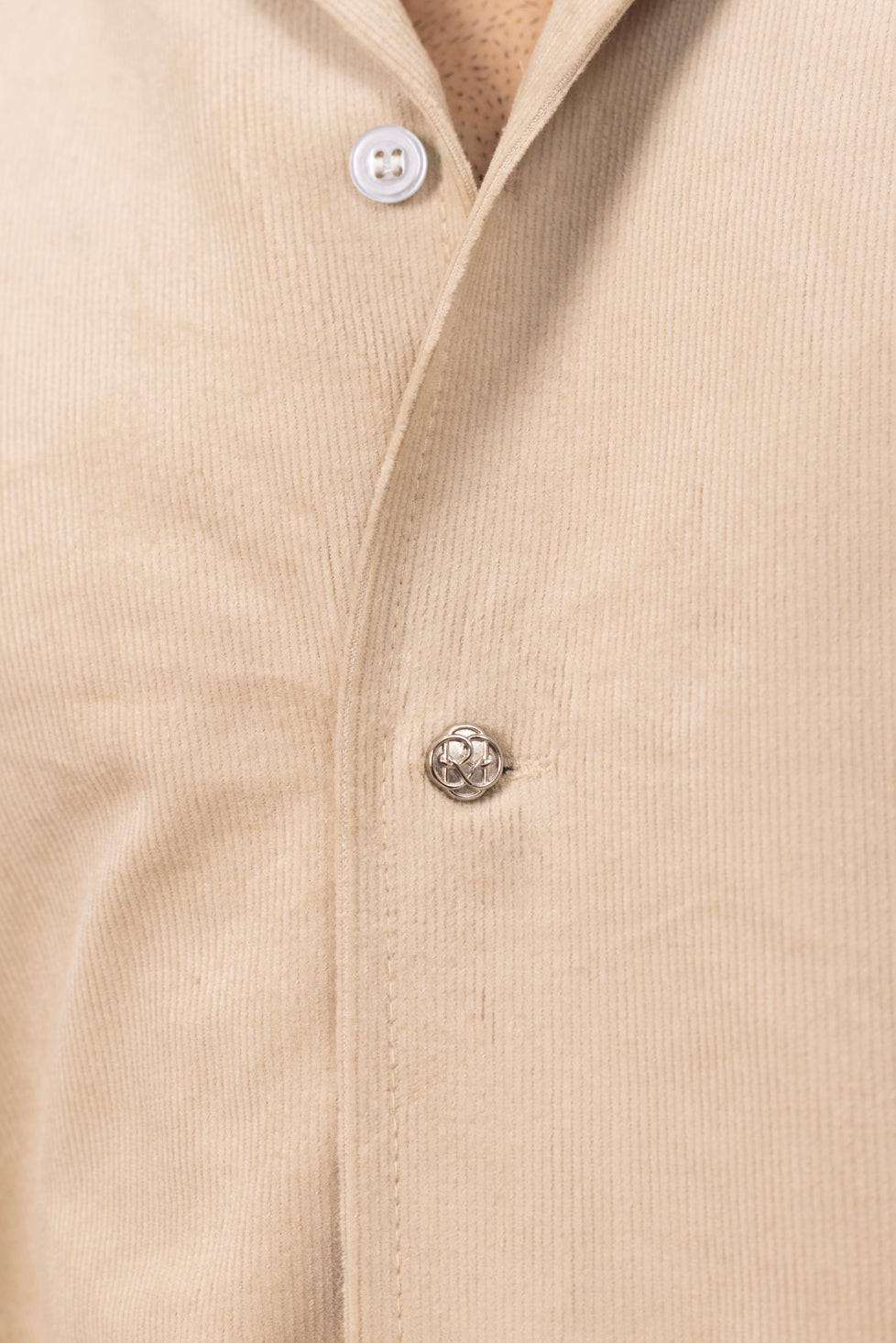 Beige Corduroy Shirt in Cotton