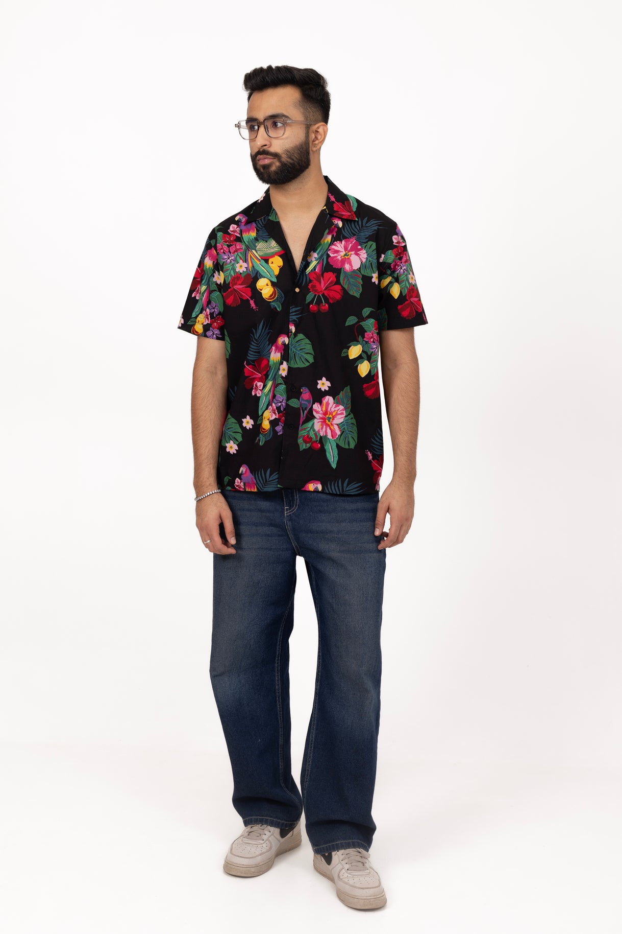 Hawaiian Night Printed Shirt in Cotton