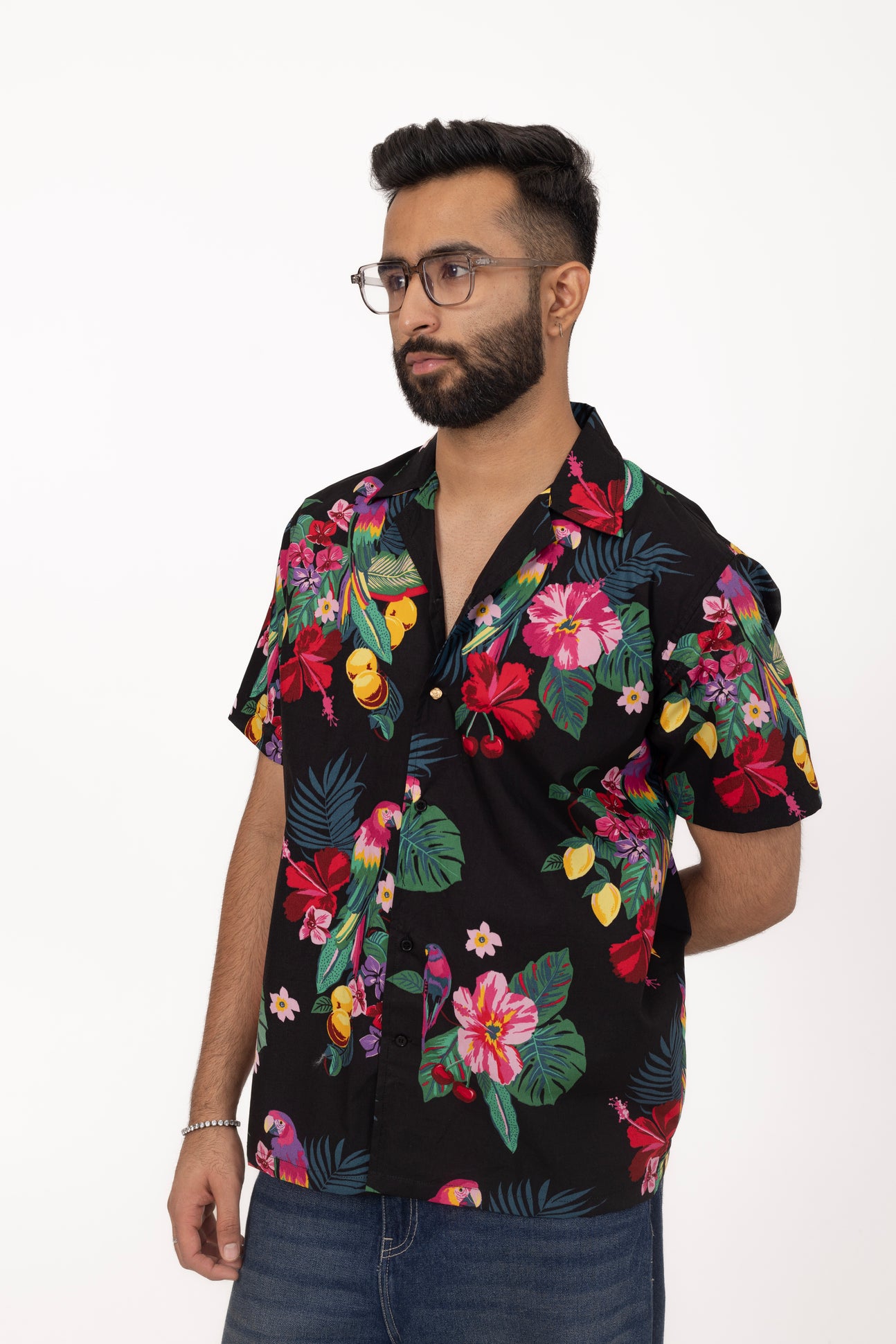 Hawaiian Night Printed Shirt in Cotton