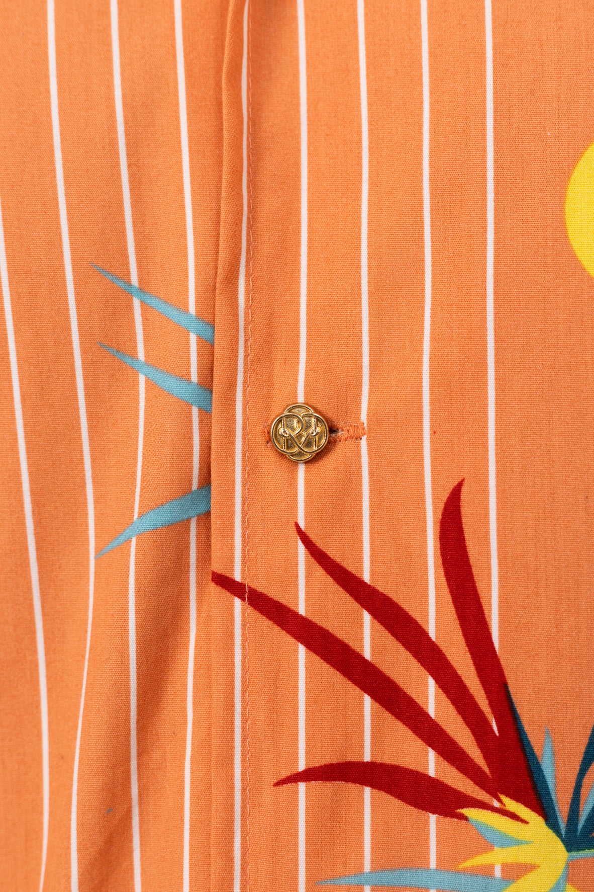 Peach Sunset Printed Shirt in Cotton