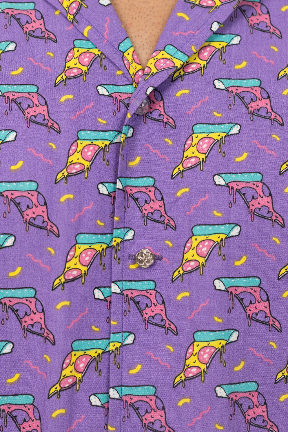 Trippy Pizza Printed Shirt in Cotton