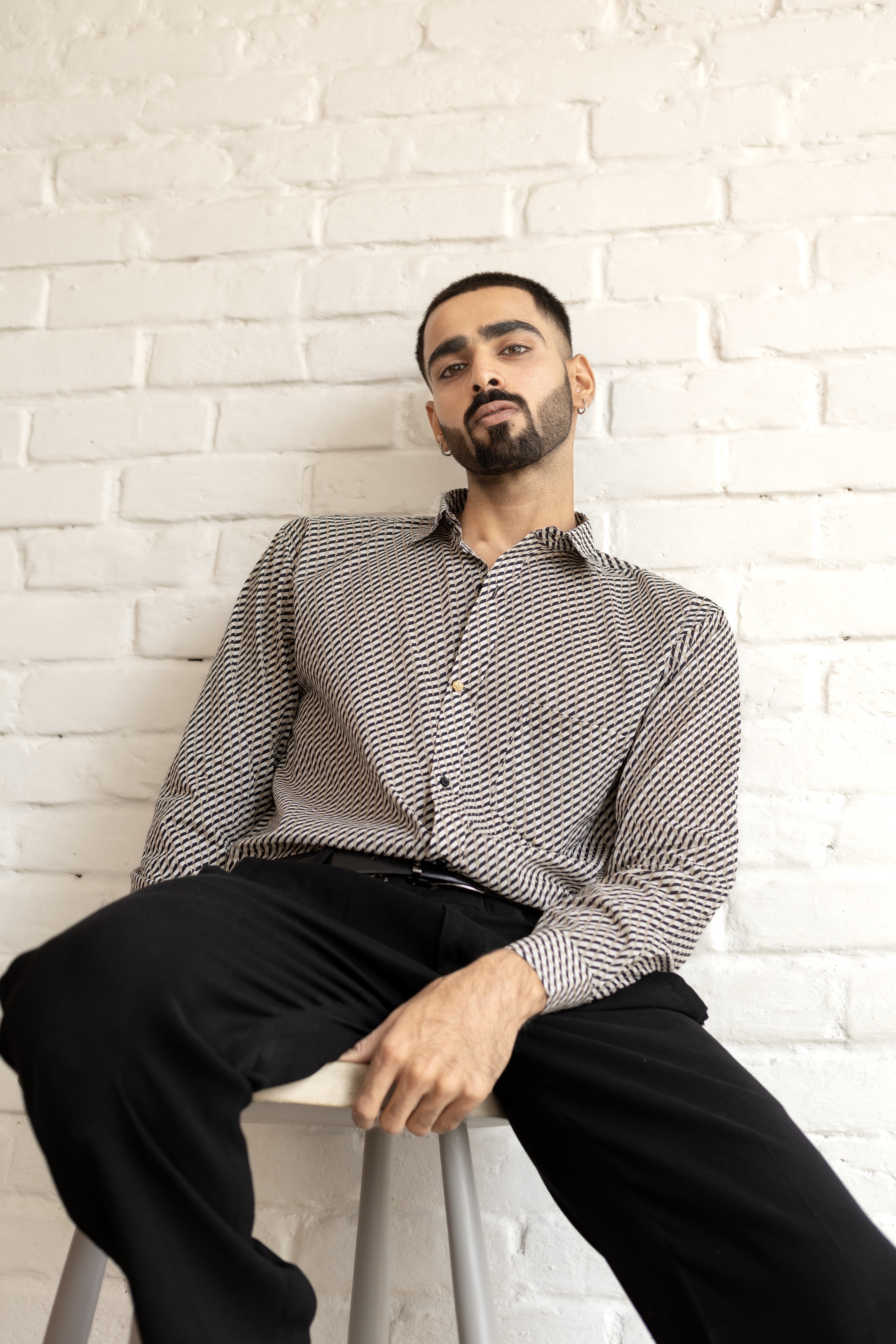 Cubism Printed Shirt in Cotton