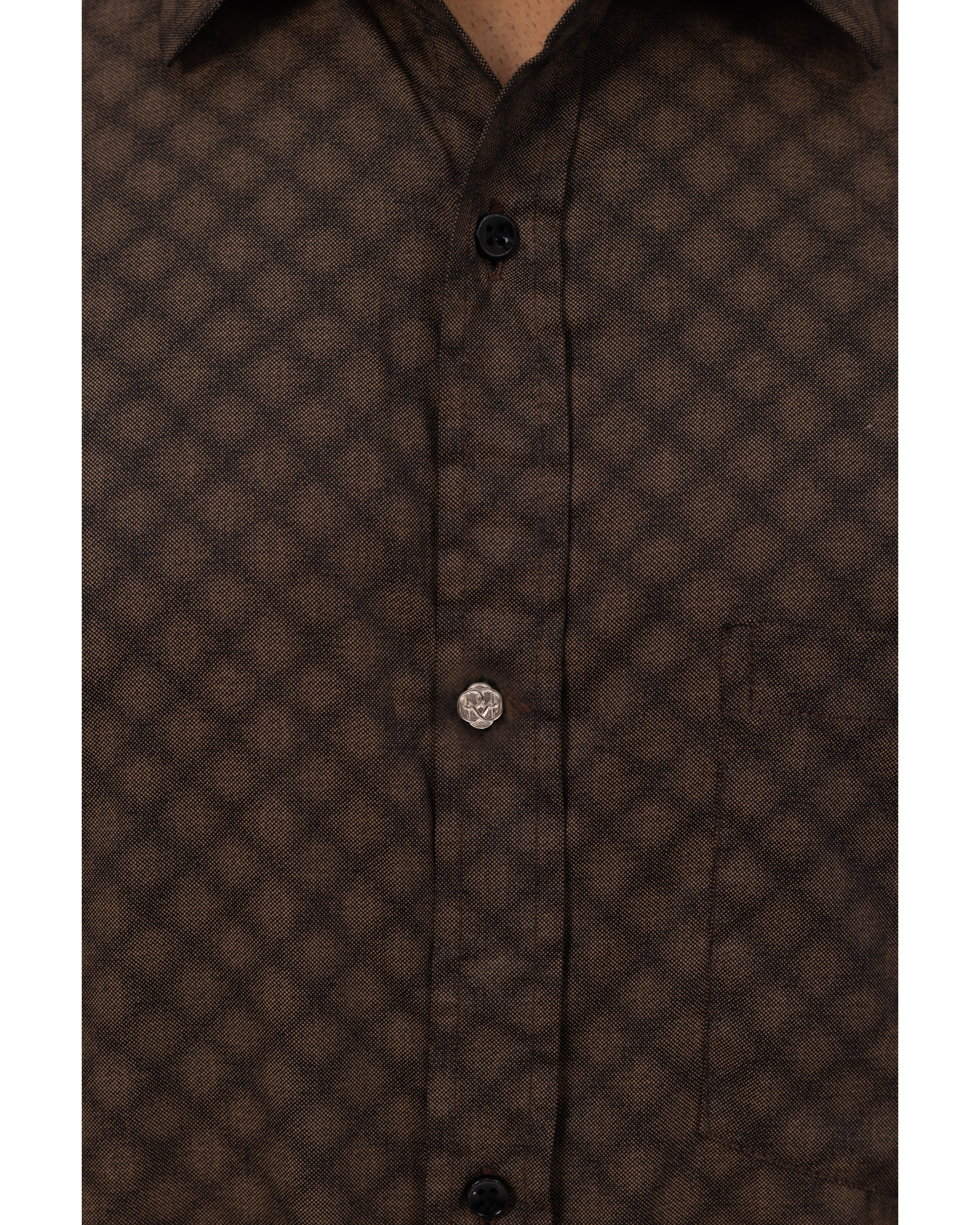 Chocolate Printed Shirt in Cotton